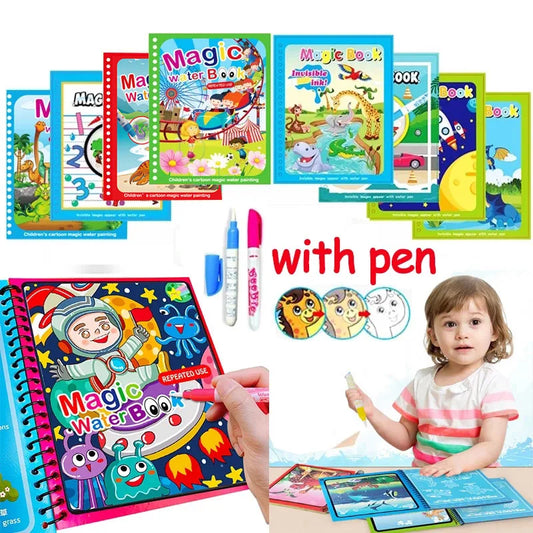 Buy 1 Get 1 Free 8 Pages Magic Water Book + Doodle Pen